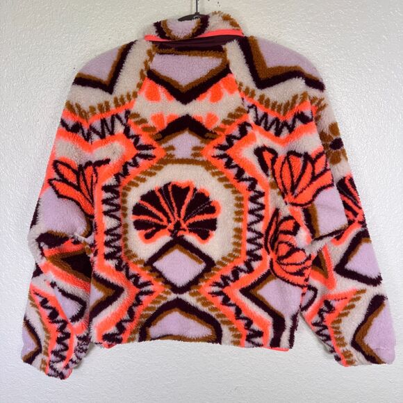 Free People Hit The Slopes Jacket Womens XS Fleece Deco Boho Cozy FP Movement - Picture 2 of 13